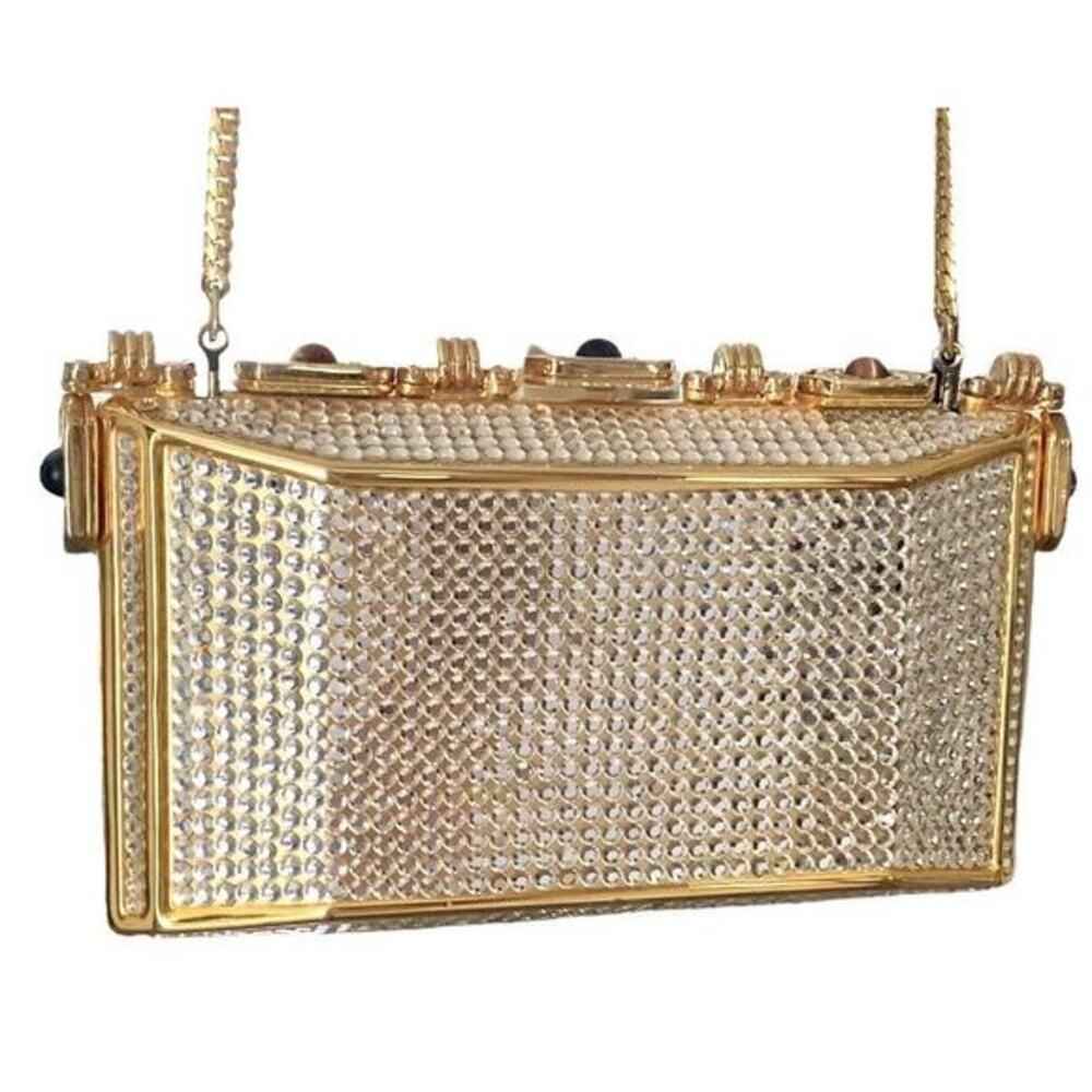 Vintage Max Nugus Haute Couture Beverly Hills Crystal Purse